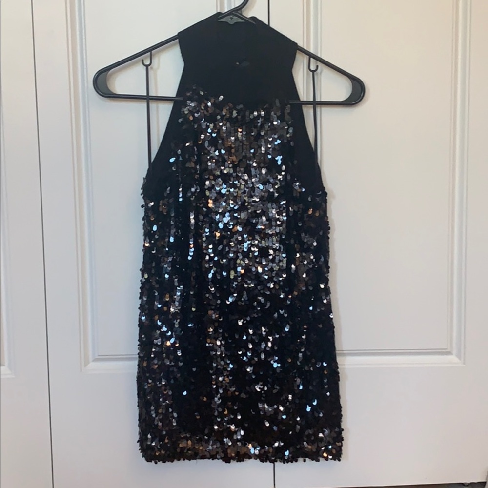Black Jazzy sequin new year’s eve top!